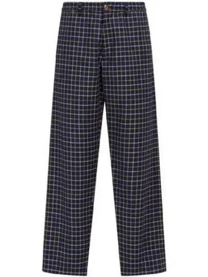 Check Straight Pants Blue Marine - MARNI - BALAAN 2