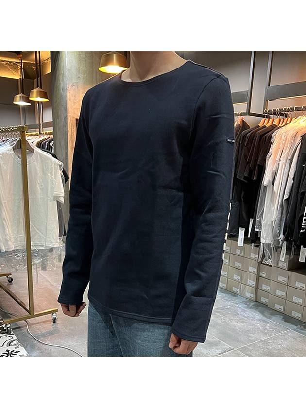 Merid Mode Elbow Patch Long Sleeve T-Shirt Navy - SAINT JAMES - BALAAN 4