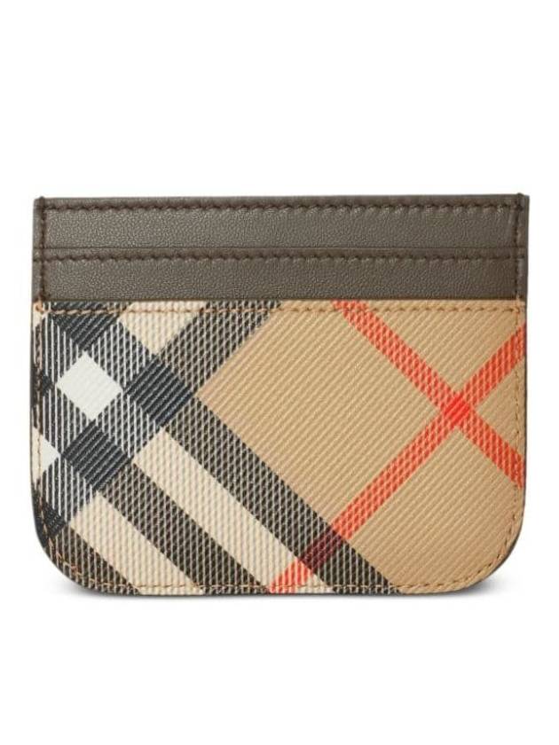 Check Card Wallet Beige - BURBERRY - BALAAN 3