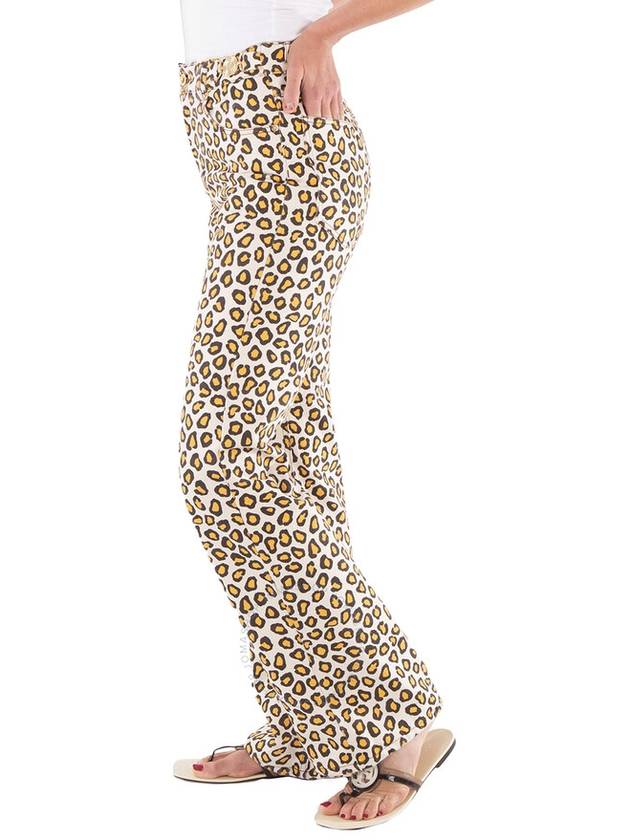 Rabanne Leopard Natural Movida Printed Flared Jeans, Brand Size 36 (US Size 4) - PACO RABANNE - BALAAN 2