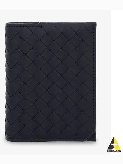 Intrecciato Piccolo Flap Half Wallet Black - BOTTEGA VENETA - BALAAN 2