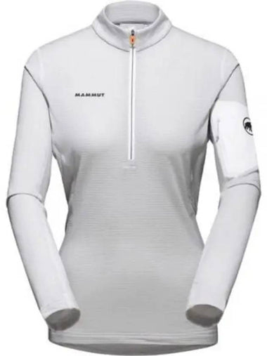 Women's Aenergy Light ML Half Zip Full Long Sleeve T-Shirt White - MAMMUT - BALAAN 1