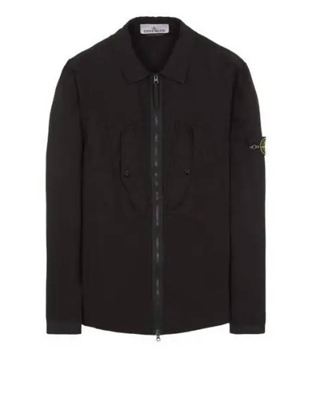 Heavy Duty Cotton Ripstop Over Long Sleeve Shirt Black - STONE ISLAND - BALAAN 2