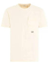 20/1 Jersey Flap Pocket Short Sleeve T-Shirt Beige - CP COMPANY - BALAAN 2