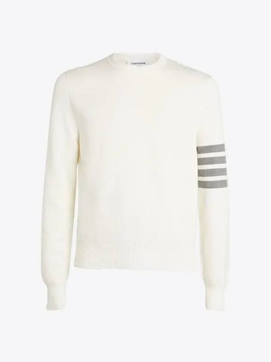 4 Bar Armband Milano Stitch Knit Top White - THOM BROWNE - BALAAN 2