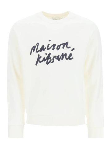 Handwriting Clean Sweatshirt Ecru - MAISON KITSUNE - BALAAN 1