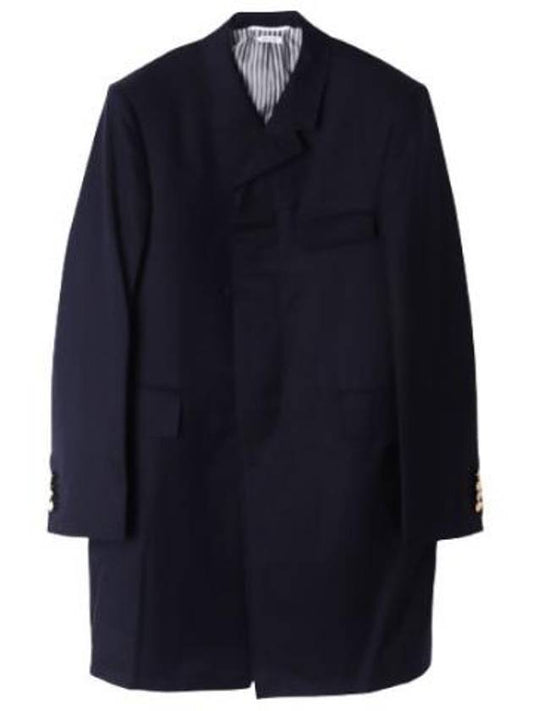 Coat Super 120 Count Twill Classic Chesterfield - THOM BROWNE - BALAAN 1