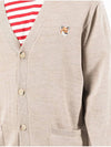 Fox Head Patch Classic Cardigan Beige Melange - MAISON KITSUNE - BALAAN 6