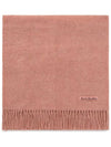 Studios Wool Fringe Scarf Rose Melange - ACNE STUDIOS - BALAAN.