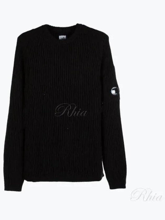 Ribbed Wool Blend Knit Top Black - CP COMPANY - BALAAN 2