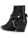 Wyatt Studded Harness Chelsea Boots Black - SAINT LAURENT - BALAAN.