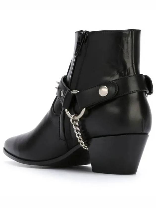 Wyatt Studded Harness Chelsea Boots Black - SAINT LAURENT - BALAAN 7