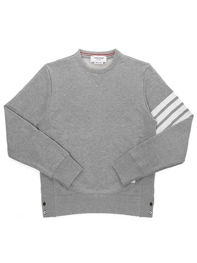 4 Bar Loopback Jersey Sweatshirt Light Grey - THOM BROWNE - BALAAN 3