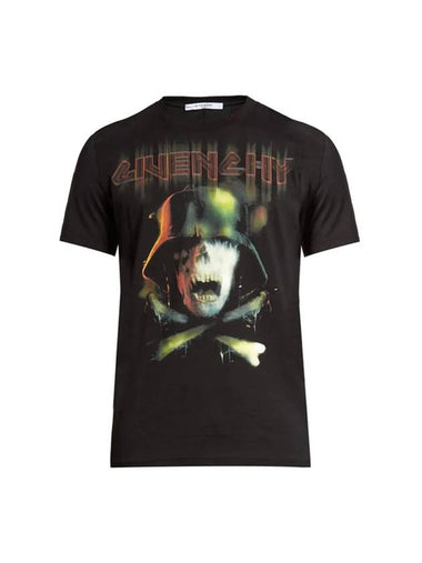 Army Skull Short Sleeve T-Shirt Black - GIVENCHY - BALAAN 1