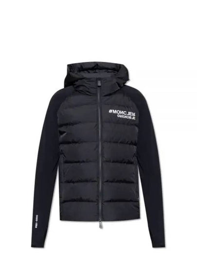 Grenoble Hooded Padded Cardigan Black - MONCLER - BALAAN 2