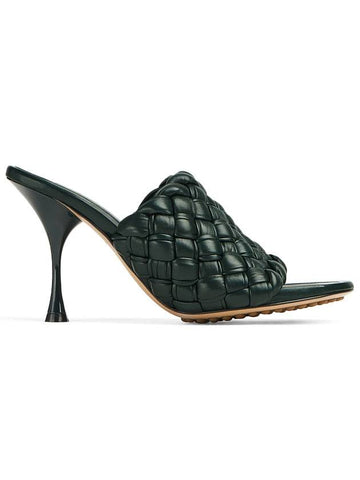 Dot Wave Sandals Heel Green - BOTTEGA VENETA - BALAAN 1