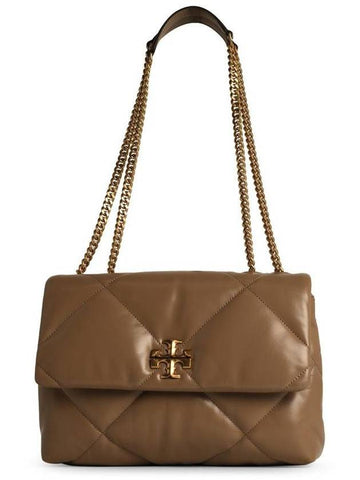 Tory Burch 'Kira' Beige Leather Crossbody Bag - TORY BURCH - BALAAN 1