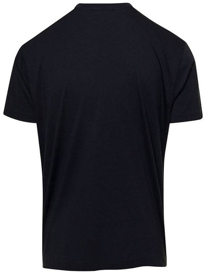 Black Basic Crewneck T-Shirt With Tonal Stitching In Cotton Blend Man - TOM FORD - BALAAN 2