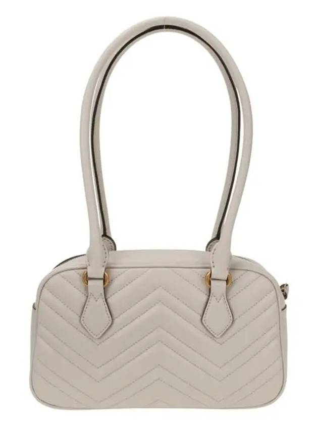 GG Marmont Leather Small Top Handle Shoulder Bag Light Grey - GUCCI - BALAAN 4