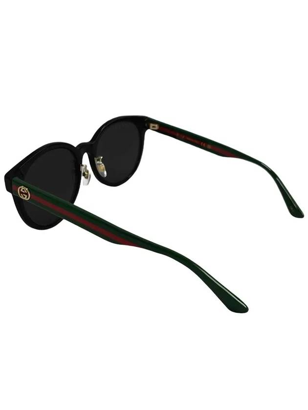 Eyewear Logo Round Asian Fit Sunglasses Black - GUCCI - BALAAN 8