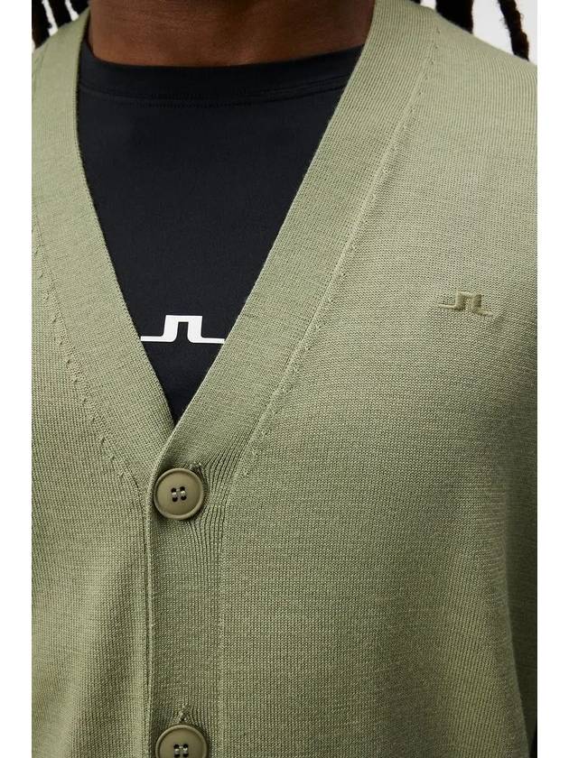 Men s Lucas Golf Knit Cardigan Oil Green GMKW09634 M311 - J.LINDEBERG - BALAAN 6