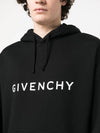 logo print cotton hoodie black - GIVENCHY - BALAAN 7