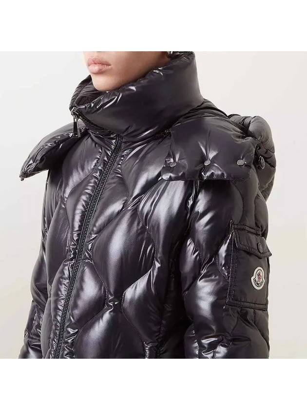 Women's Fioget Short Down Padded Jacket Black - MONCLER - BALAAN 4