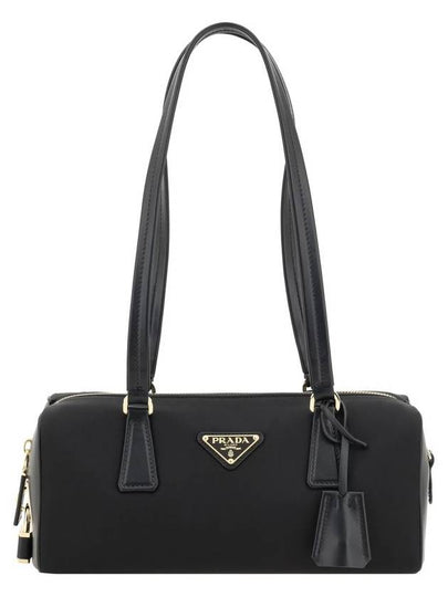 Medium Re-Nylon Leather Tote Bag Black - PRADA - BALAAN 2