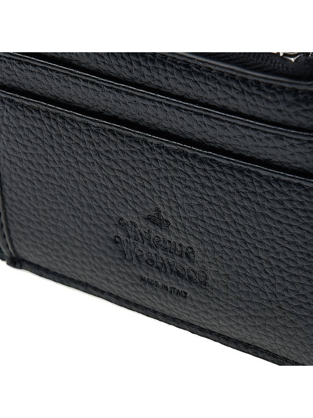 Logo Plaque Zipped Card Wallet Black - VIVIENNE WESTWOOD - BALAAN 8