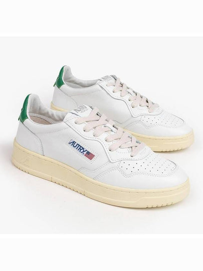 Medalist Green Tab Leather Low Top Sneakers White - AUTRY - BALAAN 2