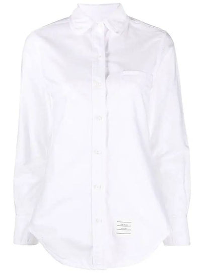 RWB Back Stripe Round Collar Classic Oxford Shirt White - THOM BROWNE - BALAAN 2