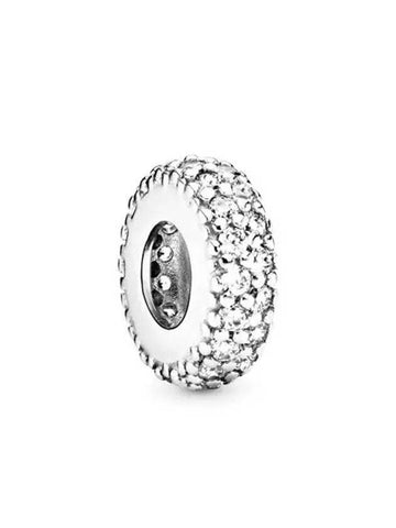 Pave Inspiration Spacer Bracelet Charm Silver - PANDORA - BALAAN 1