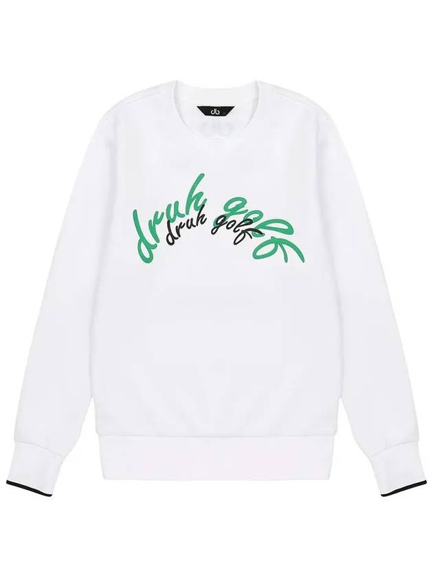 Drew Print Sweatshirt DF41LT02WHITE - DRUH GOLF - BALAAN 1