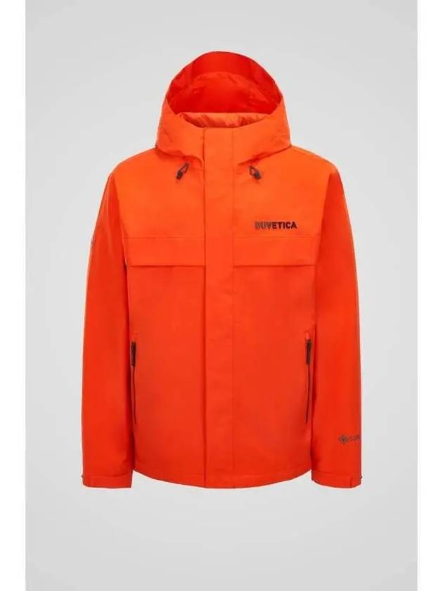 Obsidian M Dark Orange Men s Waterproof Jacket - DUVETICA - BALAAN 1