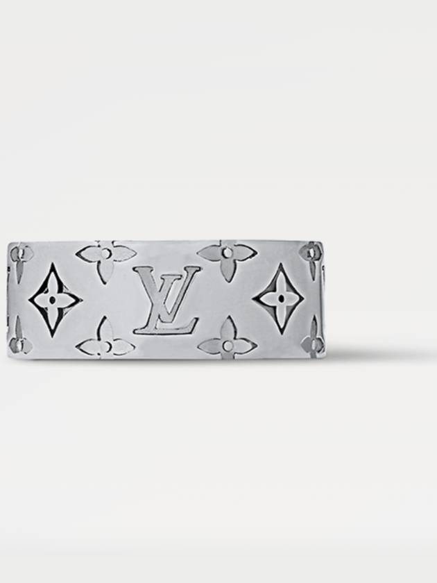 LV Mosaic Ring Brass Silver M1182S M1182M M1182L - LOUIS VUITTON - BALAAN 2