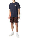 Chillax Fox Patch Classic Short Sleeve T-Shirt Navy - MAISON KITSUNE - BALAAN 5