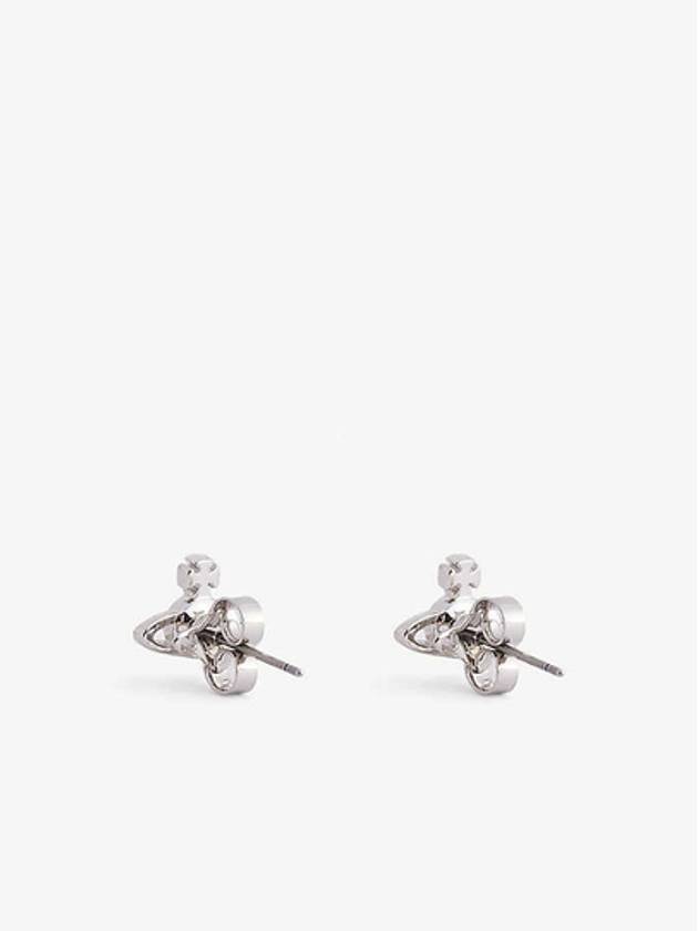 Nano Solitaire Earrings Silver - VIVIENNE WESTWOOD - BALAAN.