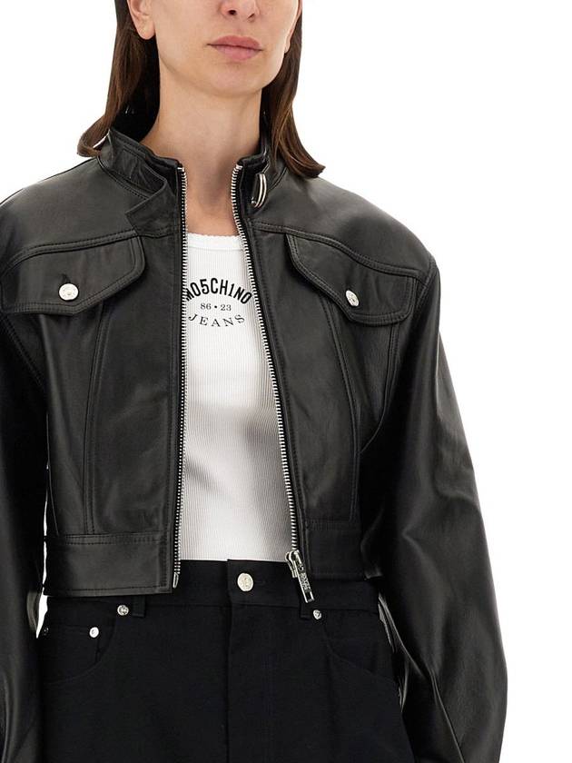 Moschino Jeans Biker Jacket - MOSCHINO - BALAAN 4