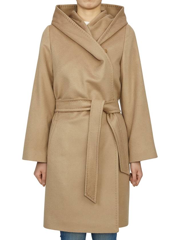 Newmang Hooded Single Coat Beige - MAX MARA - BALAAN 2