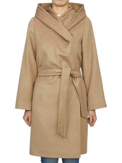 Newmang Hooded Single Coat Beige - MAX MARA - BALAAN 2