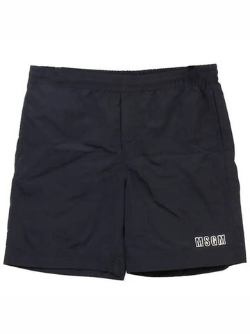 Embroidered Logo Bermuda Shorts Black - MSGM - BALAAN 1