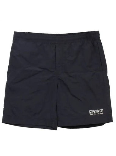 Embroidered Logo Bermuda Shorts Black - MSGM - BALAAN 1