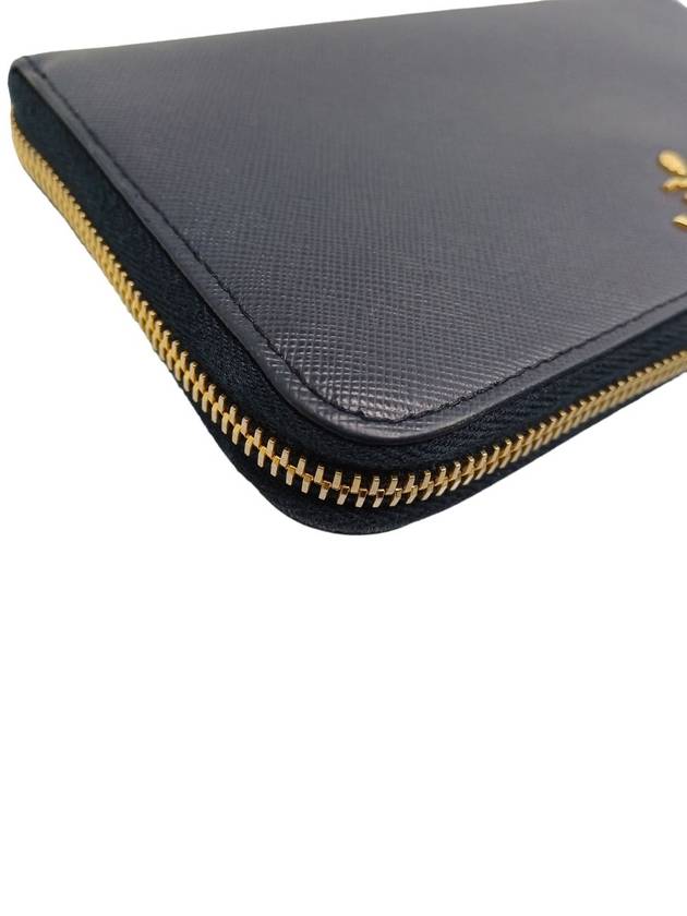 Women s 1MH506 Gold Lettering Logo Saffiano Long Wallet - PRADA - BALAAN 4