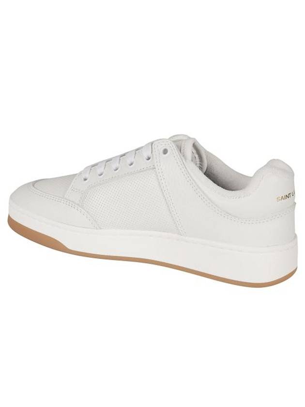 SL 61 Logo Signature Leather Low Top Sneakers White - SAINT LAURENT - BALAAN 4