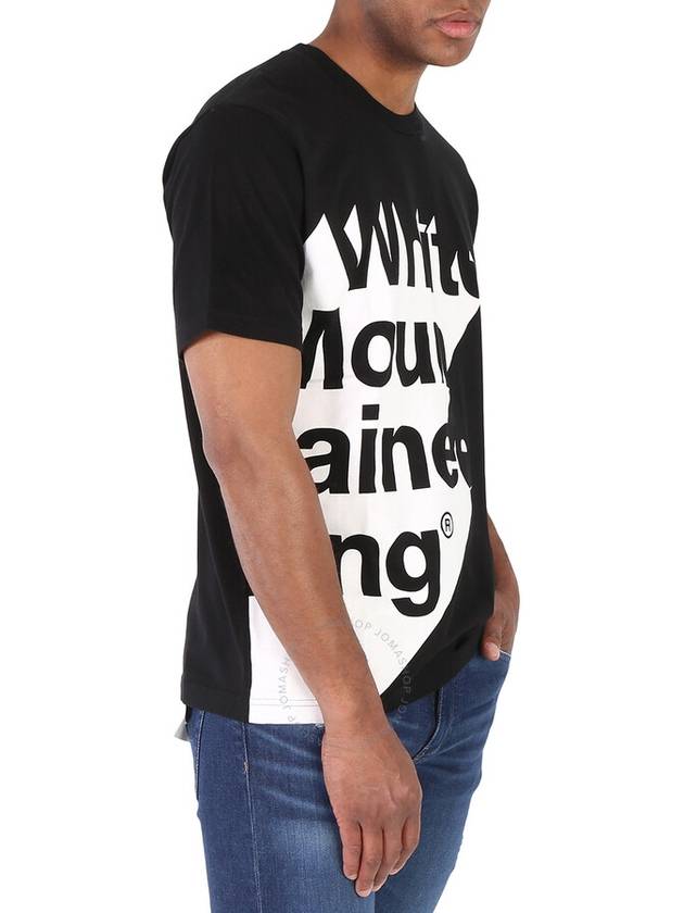 White Mountaineering Men's Black Shadow Logo Printed T-Shirt, Brand Size 1 (Small) - WHITE MOUNTAINEERING - BALAAN 2