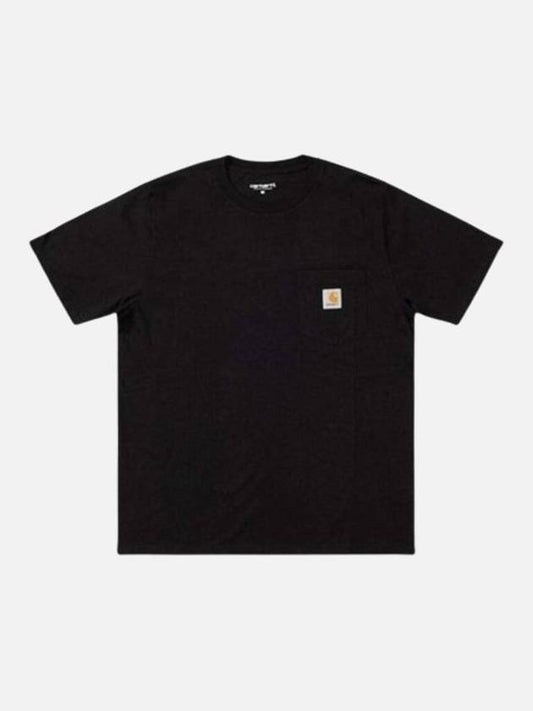 Common WIP Pocket Short Sleeve T Shirt Black I030434 89XX - CARHARTT - BALAAN 1