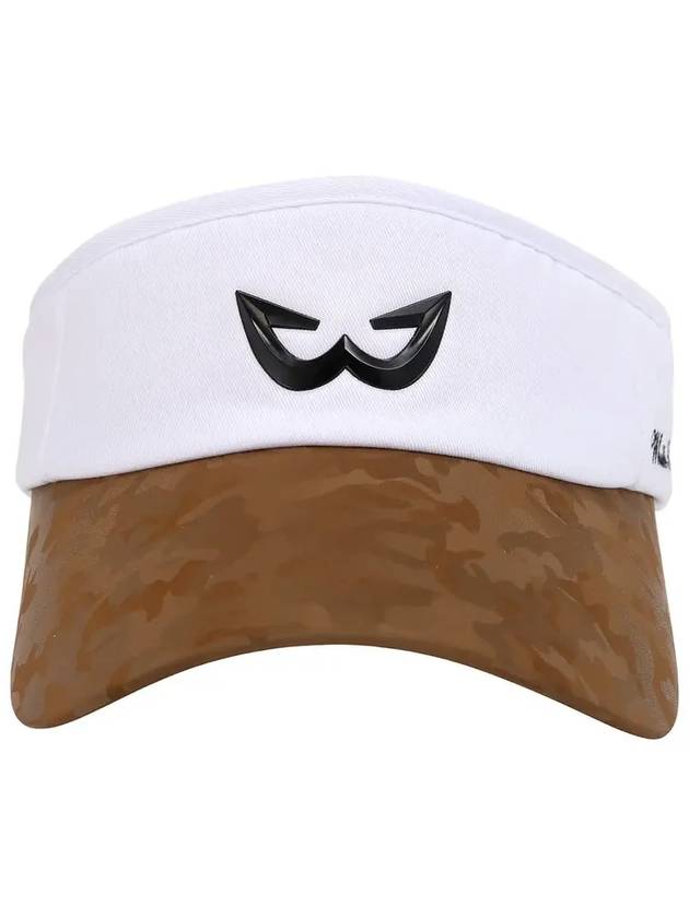 Golf Wear Camo Golf Sun Cap WB21SUWC01BE Beige - WHITEBALL - BALAAN 3