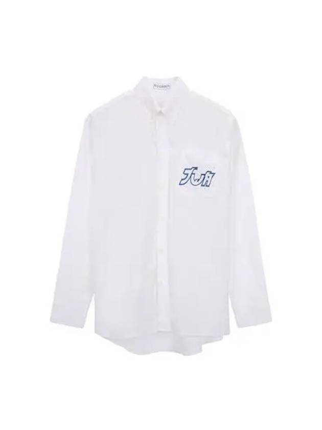 J W Anderson Women s Embroidery Shirt Blouse White SH0209 PG0587 - JW ANDERSON - BALAAN 1