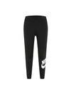 Essential French Terry Swoosh Leggings Black - NIKE - BALAAN 1