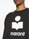 Mikoy Logo Print Sweatshirt Black - ISABEL MARANT - BALAAN 6